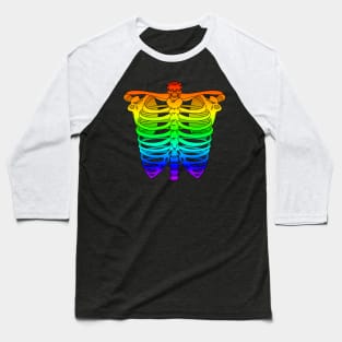 Rainbow Ribcage Baseball T-Shirt